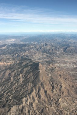 baetic cordillera (veya baetic Dağları) İspanya. Sierra del cid aralığı ile tanınmış el cid, peak ön planda. Alicante Eyaleti.