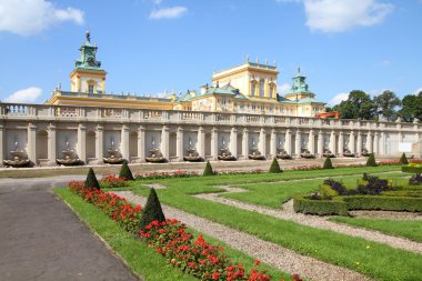 Varşova, Polonya. ünlü wilanow Sarayı ve bahçeleri.