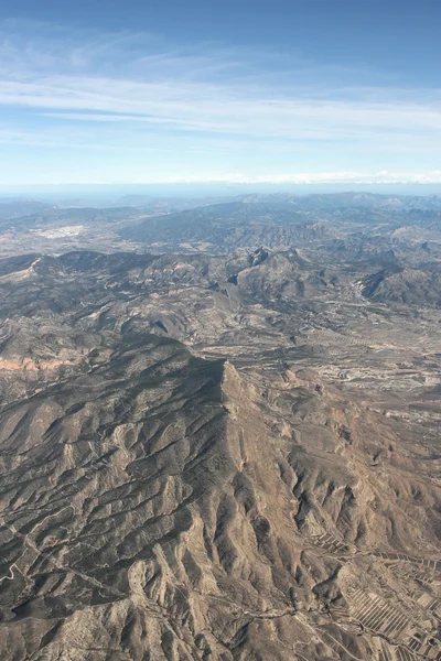 stock image Baetic Cordillera (or Baetic Mountains) in Spain. Sierra del Cid range with prominent El Cid, peak in the foreground. Alicante Province.