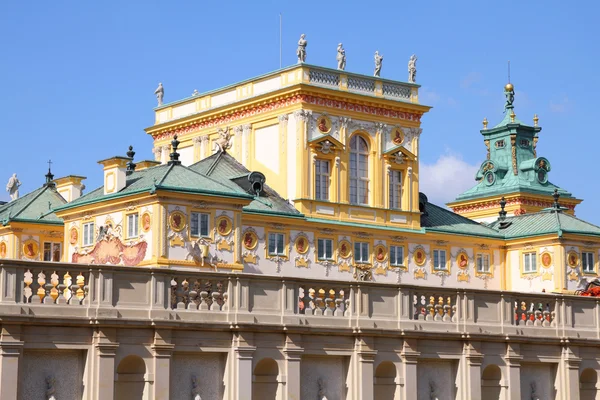 Varsóvia Polónia Famoso Exterior Palácio Wilanow Velho Marco — Fotografia de Stock