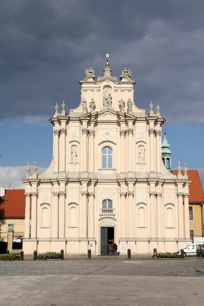 Βαρσοβία Πολωνία Visitationist Εκκλησία Στην Παλιά Συνοικία Της Πόλης — Φωτογραφία Αρχείου