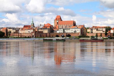 Poland - Torun, city divided by Vistula river between Pomerania and Kuyavia regions. The medieval old town is a UNESCO World Heritage Site. clipart