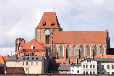 Polonya - torun, şehir vistula Nehri pomerania ve kuyavia bölgeleri arasında bölünür. eski şehir manzarası ile ünlü katedral bazilika. Ortaçağ kasabası bir