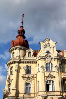 Polonya - bydgoszcz, şehir kuyavia (kujawy) bölgesi. Eski kasaba tenement, güzel Simgesel Yapı.