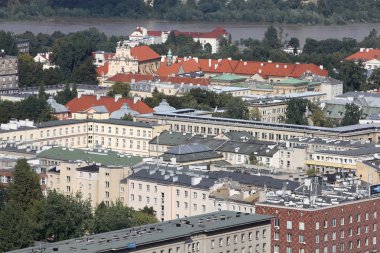 Varşova, Polonya. şehrin ünlü Sarayı kültür ve bilim, Polonya'da bina en yüksek doğru görüntüleme.