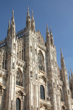 Milan, Italy. Famous landmark - the cathedral made of Candoglia marble. clipart