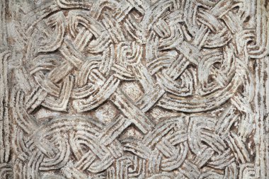 Stonework decorations in Basilica of Saint Ambrose in Milan, Italy clipart