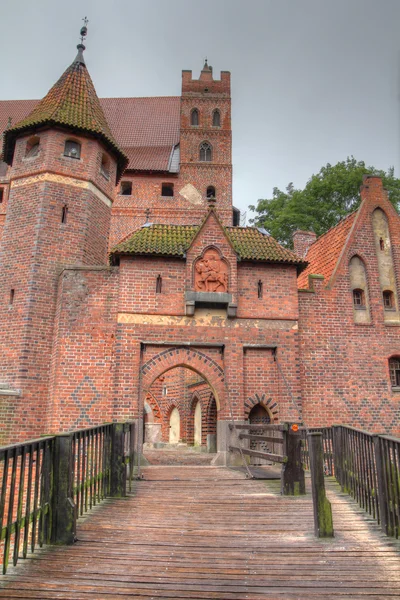 Pomerania Bölgesindeki Polonya Malbork Castle Unesco Dünya Mirası Töton Şövalyeleri — Stok fotoğraf