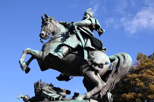 ポーランド グダンスク市 知っている Nas ダンツィヒ フォアポンメルン州地域で 有名な王ジョン Iii Sobieski 騎馬像 — ストック写真