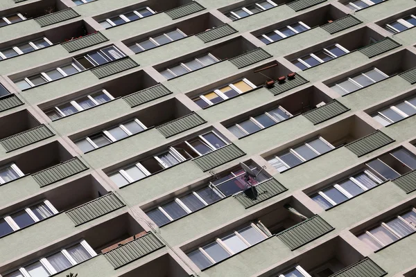 ワルシャワ ポーランド マンションの抽象的なビュー 社会主義住宅建築 — ストック写真