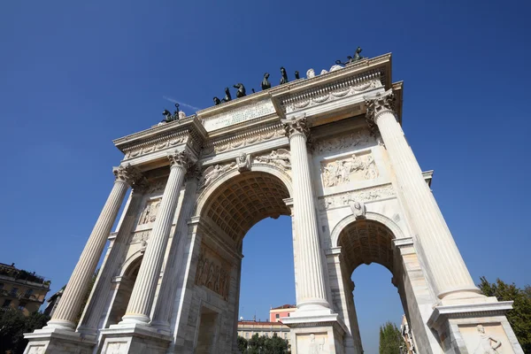 Milan Italy Arco Della Pace Arch Peace Sempione Park — Stock Photo, Image
