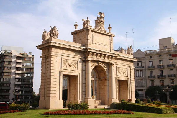 Valência Espanha Arco Triunfo Antigo Monumento — Fotografia de Stock