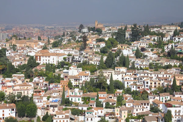 Granada Andalusië Regio Spanje Stadsgezicht Van Witte Huizen — Stockfoto