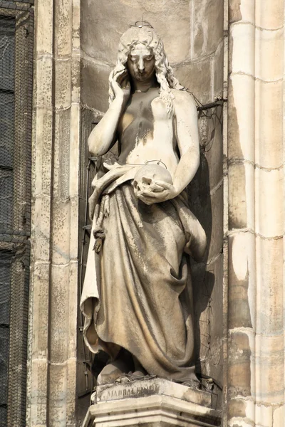 Maria Magdalena Statyerna Katedralen Milano Italien — Stockfoto