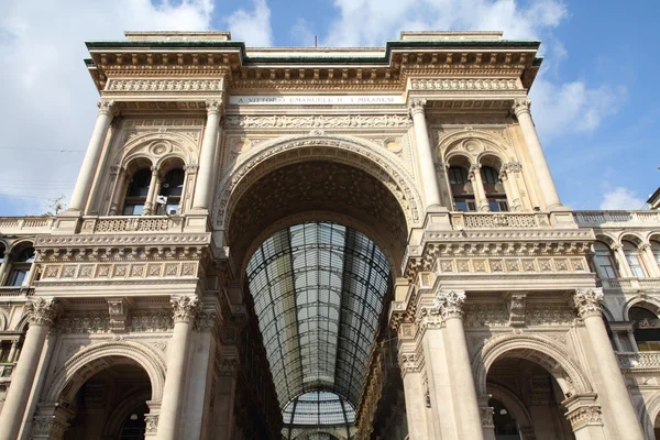 Milão Itália Galleria Vittorio Emanuele Famosa Galeria Compras Luxo — Fotografia de Stock