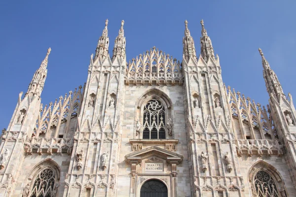 Milan Itálie Slavný Orientační Bod Katedrála Candoglia Mramor — Stock fotografie