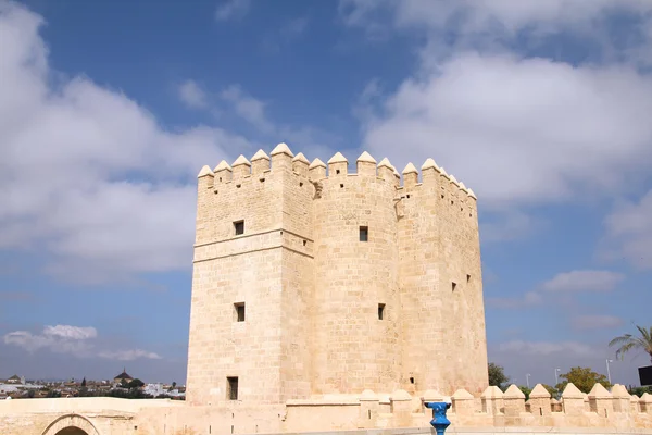 Cordoba Spanje Beroemde Calahorra Toren Oude Middeleeuwse Landmark — Stockfoto
