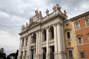 Rome, Italy - famous Papal Archbasilica of St. John Lateran, officially the cathedral of Rome. clipart