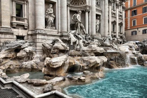 ローマ イタリア 最も有名なランドマーク トレビの泉 トレビの一つ — ストック写真