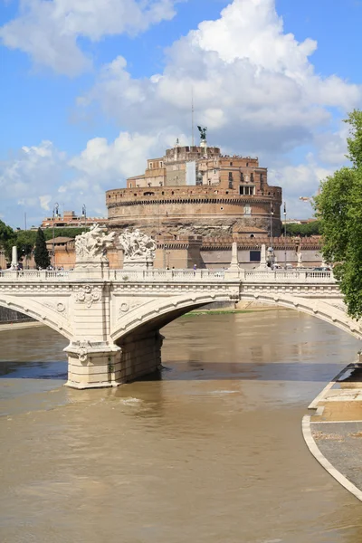 Rome Italie Vue Célèbre Pont Castel Sant Angelo Sant Angelo — Photo