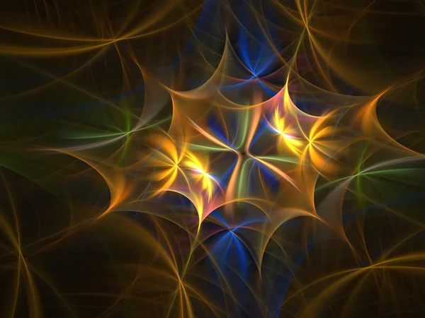 Grafische Textuur Computer Teruggegeven Achtergrond Fractal Kleurrijke Lichten — Stockfoto