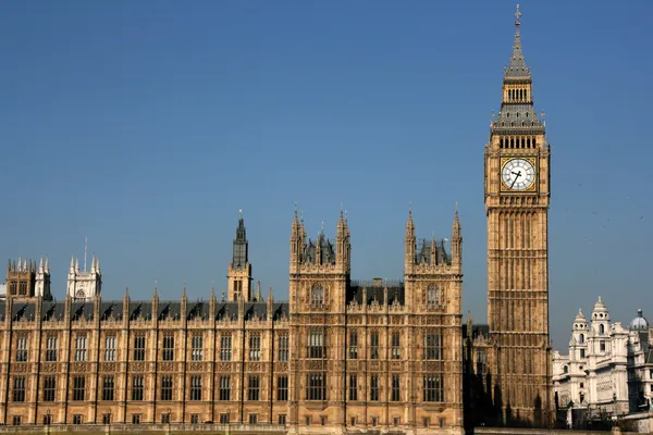 Vue Londres Big Ben Les Chambres Parlement — Photo