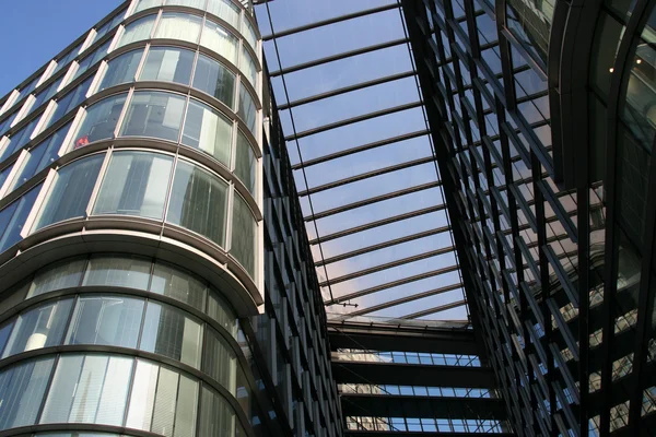 Grattacielo Moderno Complesso Uffici Acciaio Vetro — Foto Stock