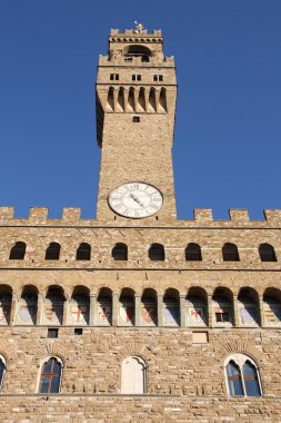 Piazza della Signoria - Palazzo Vecchio in Florence, Italy clipart