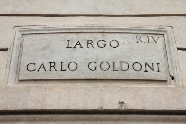 Largo carlo goldoni - eski şehir cadde Roma, İtalya