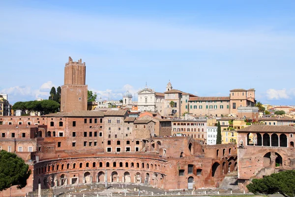 Roma Itália Ruínas Romanas Antigas Foro Traiano Fórum Trajano — Fotografia de Stock