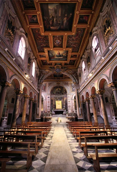 Interior View Basilica Saint Bartholomew Rome — Stock Photo, Image
