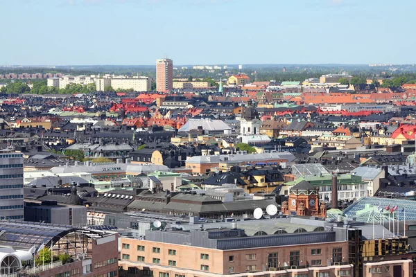 瑞典斯德哥尔摩 埃斯泰尔马尔姆区鸟瞰图 — 图库照片
