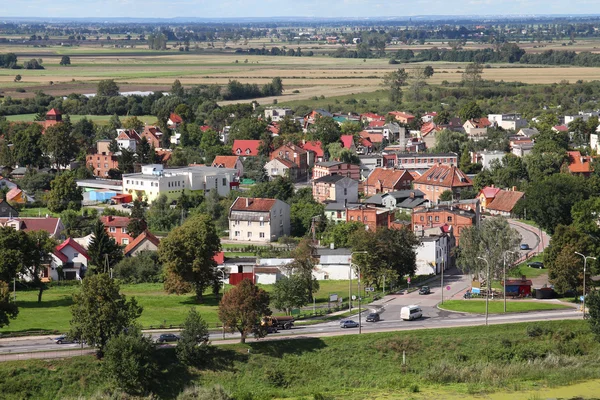 Malbork Αεροφωτογραφία Του Πόλη Στοπολωνία Περιοχή Της Πομερανίας — Φωτογραφία Αρχείου