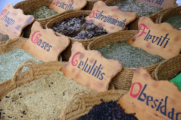 Herbs Bazaar Orce Province Granada Andalucia Spain — Stock Photo, Image