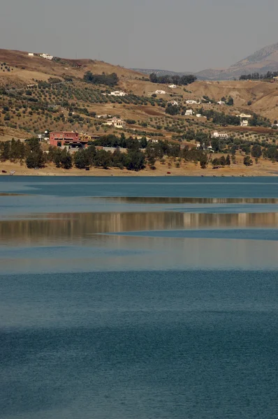 stock image Overview of the swamp of Vinuela in Malaga, Spain