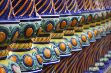 Ceramic painted railings clipart