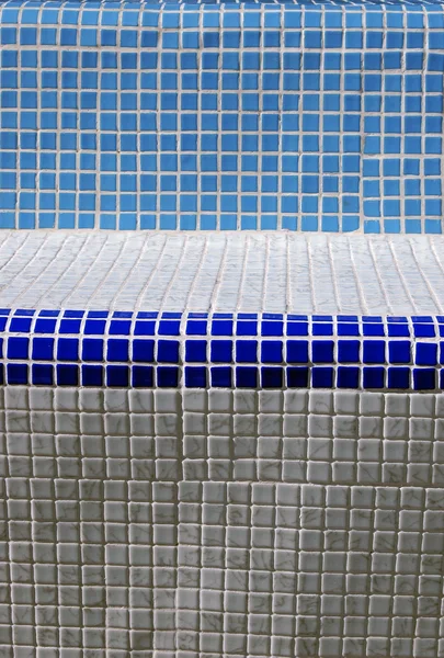 Textura Piscina Cerámica Blanca Azul —  Fotos de Stock
