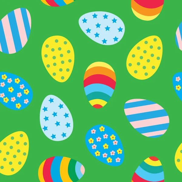 Easter eggs seamless pattern — Stock Vector