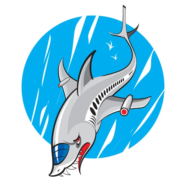 Avion Shark — Image vectorielle