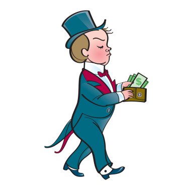 Rich Kid little Businessman clipart