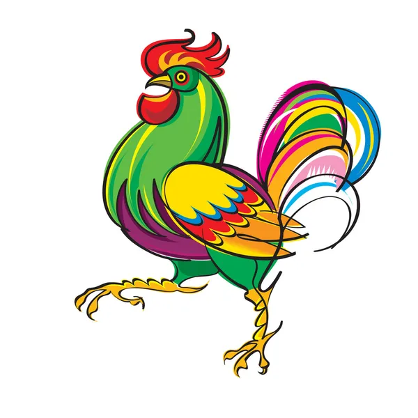 Cock or Rooster — Stock Vector