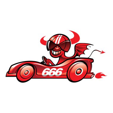 Devils Racing Car clipart