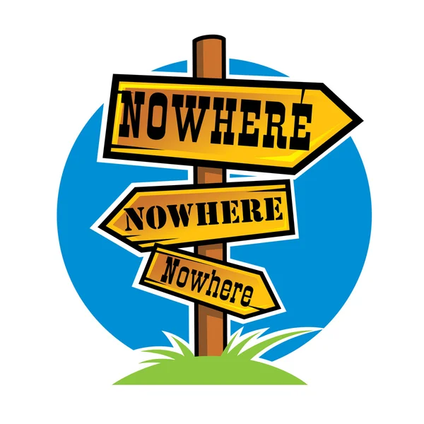 Nowhere işaretçi — Stok Vektör