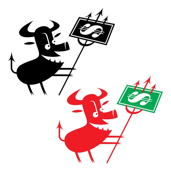 Crisis Devil — Stock Vector