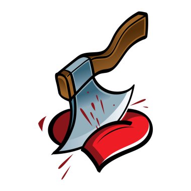 Heart and Axe clipart