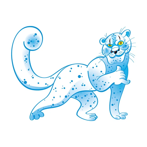 Jaguar de nieve — Archivo Imágenes Vectoriales