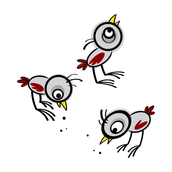 Sparvar fåglar — Stock vektor