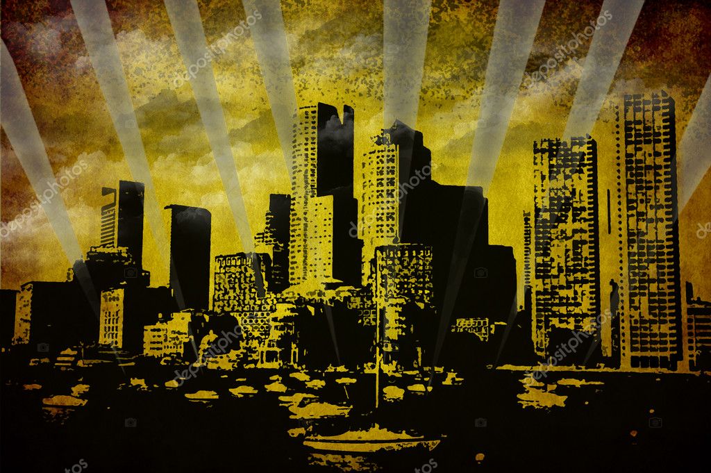 Grunge city — Stock Photo © Pierdelune #4404401