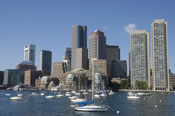 Boston skylines taken from the Charles River — Stock Photo, Image