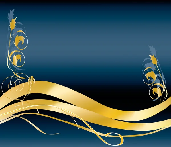 stock vector Gold and blue ribbons